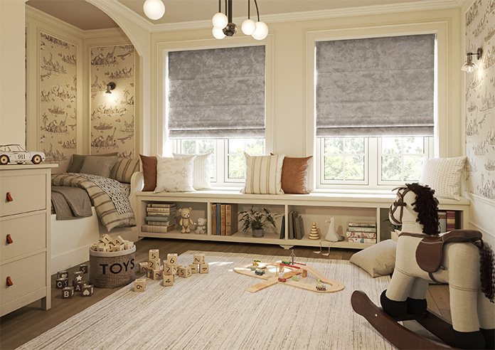 Crushed Velvet, Champagne - Roman Blind - Image 6